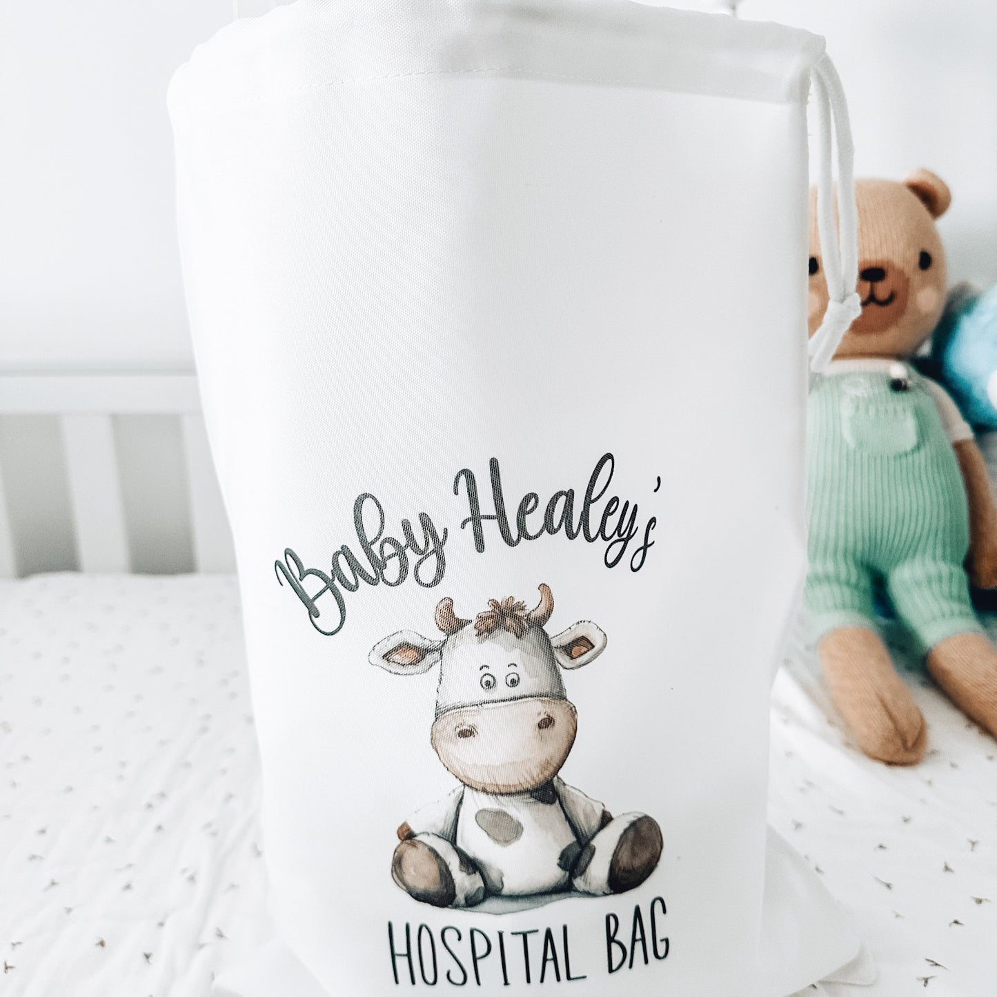 Baby Name Cow Hospital Personalised  Bag Sack