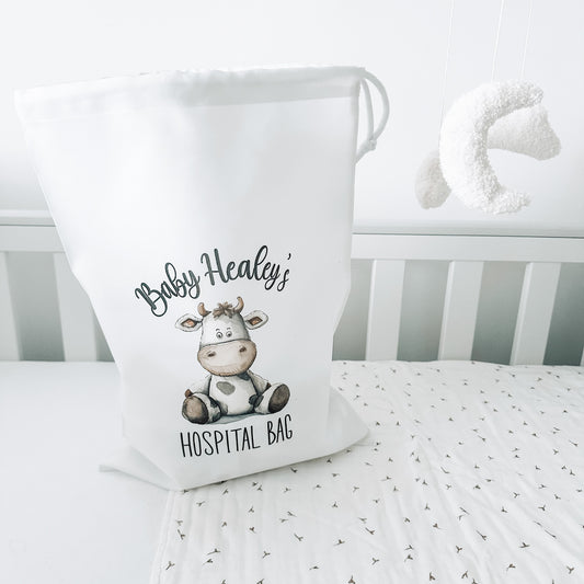 Baby Name Cow Hospital Personalised  Bag Sack