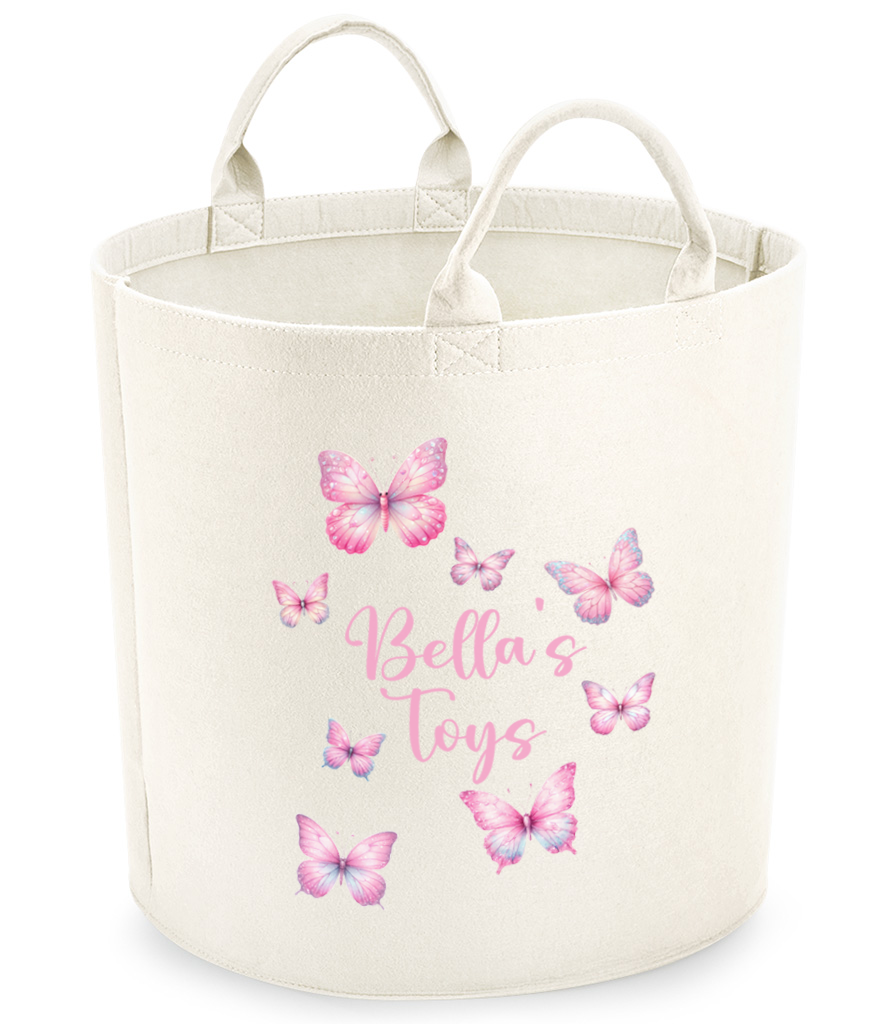 Butterfly Toys Personalised Felt Storage Trug Tub