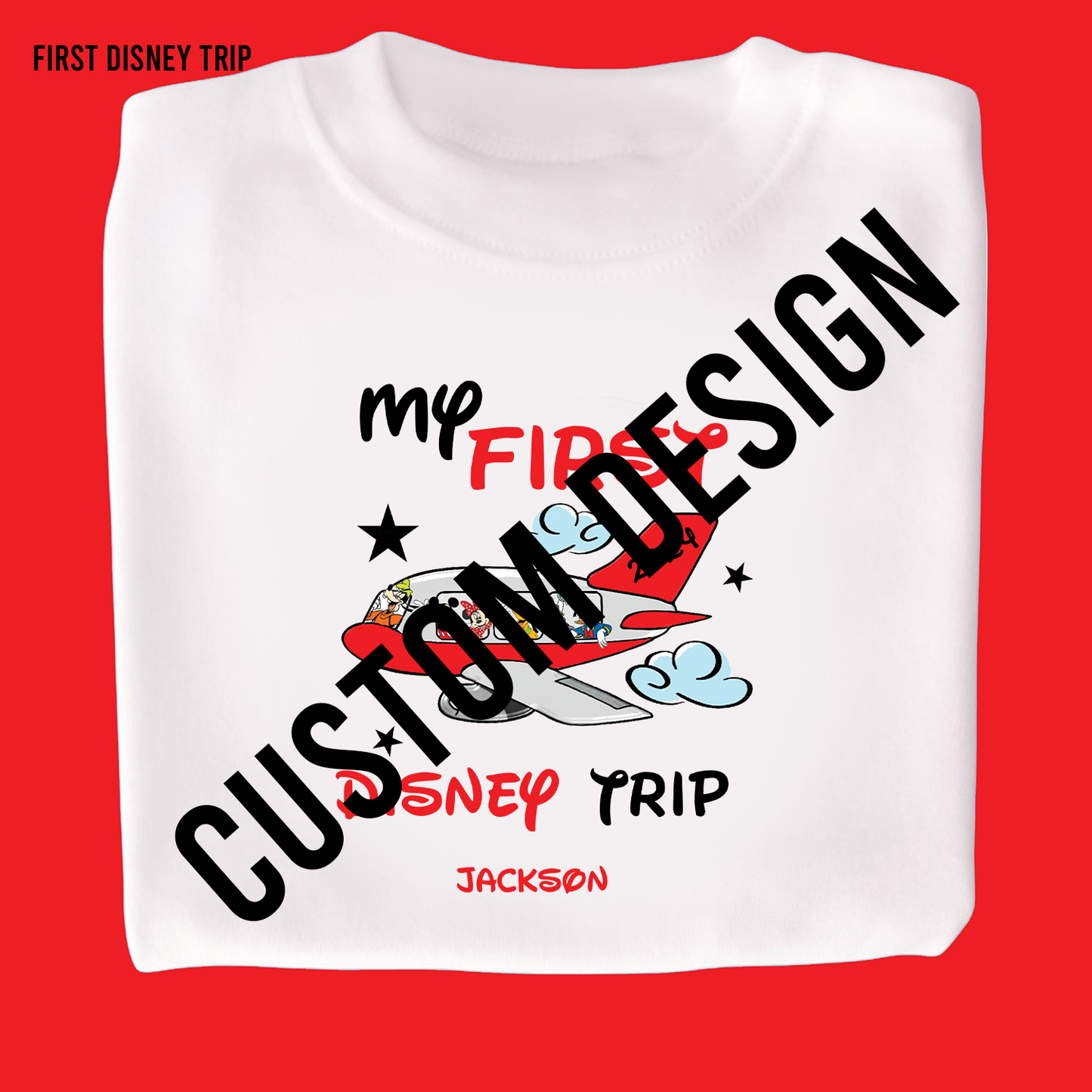 Custom Design White T-Shirt