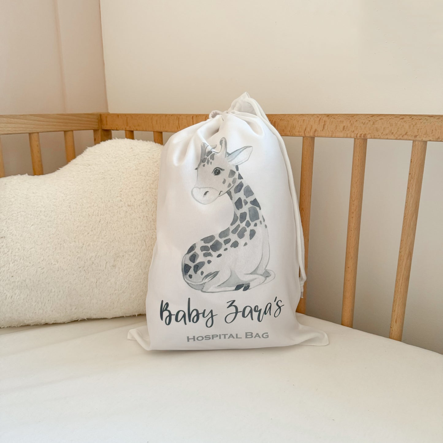 Giraffe Personalised Hospital Bag Sack