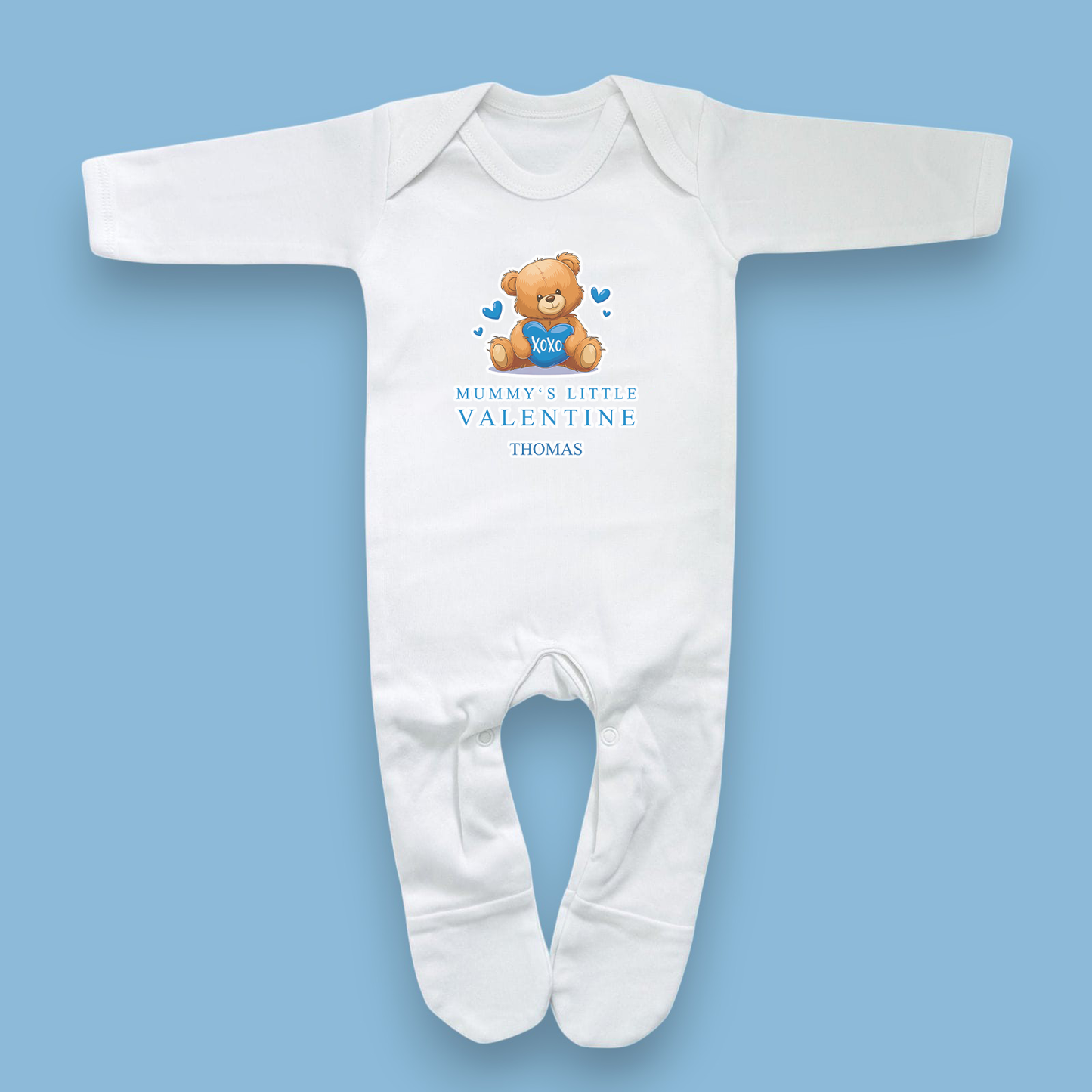 Mummy's Little Valentine Personalised White Rompersuit