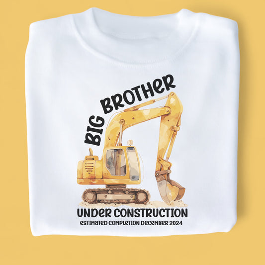 Big Brother Under Construction Personalised White T-Shirt