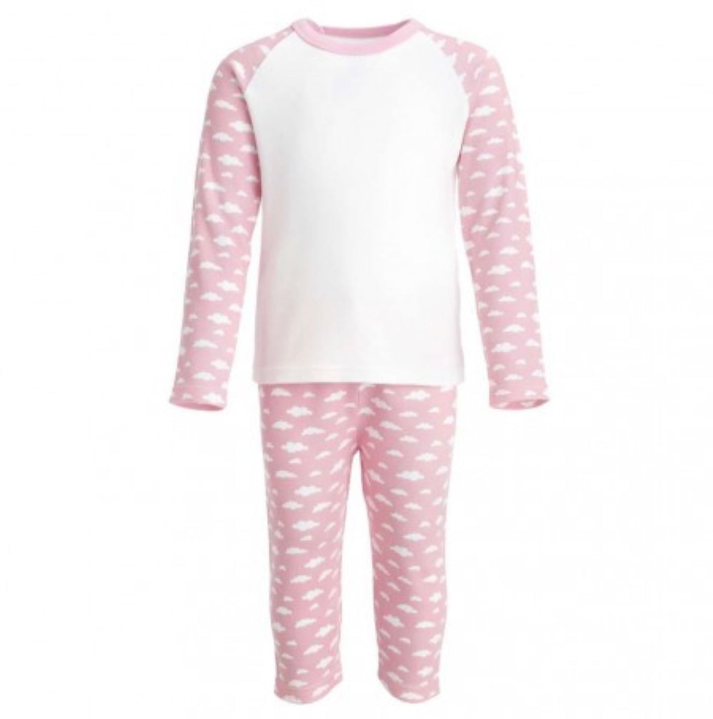 When I Wake Age Hearts Personalised Pink Cloud Pj's