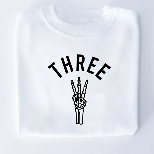 Skele-THREE Birthday T-Shirt (Made to order)