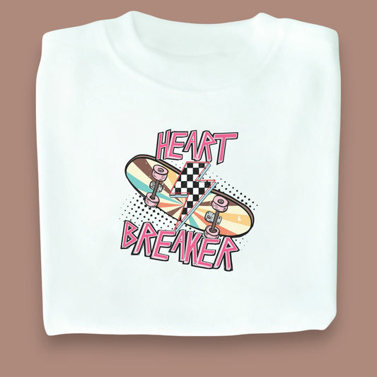 Heartbreaker Skater Valentine's White T-Shirt