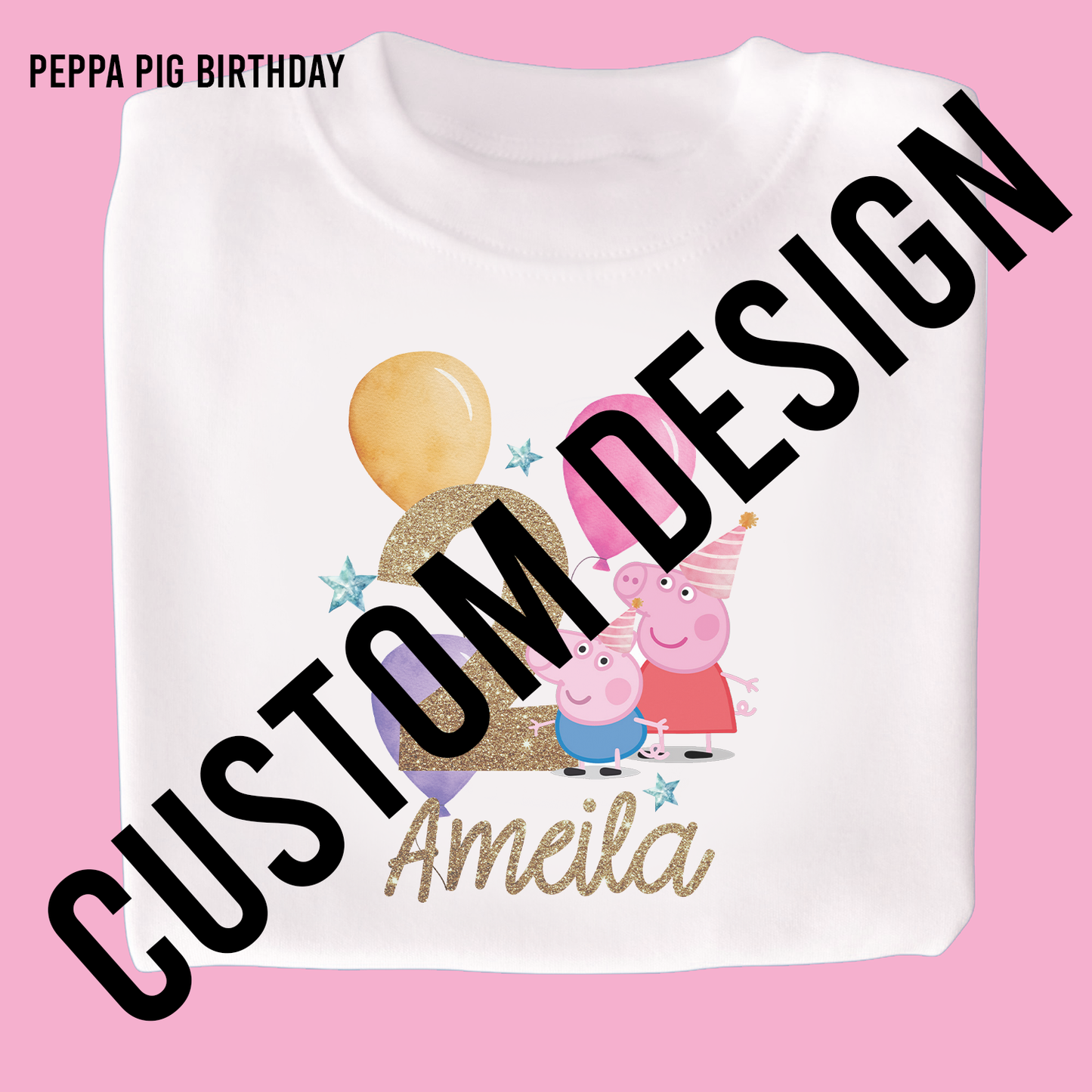 Custom Design White T-Shirt