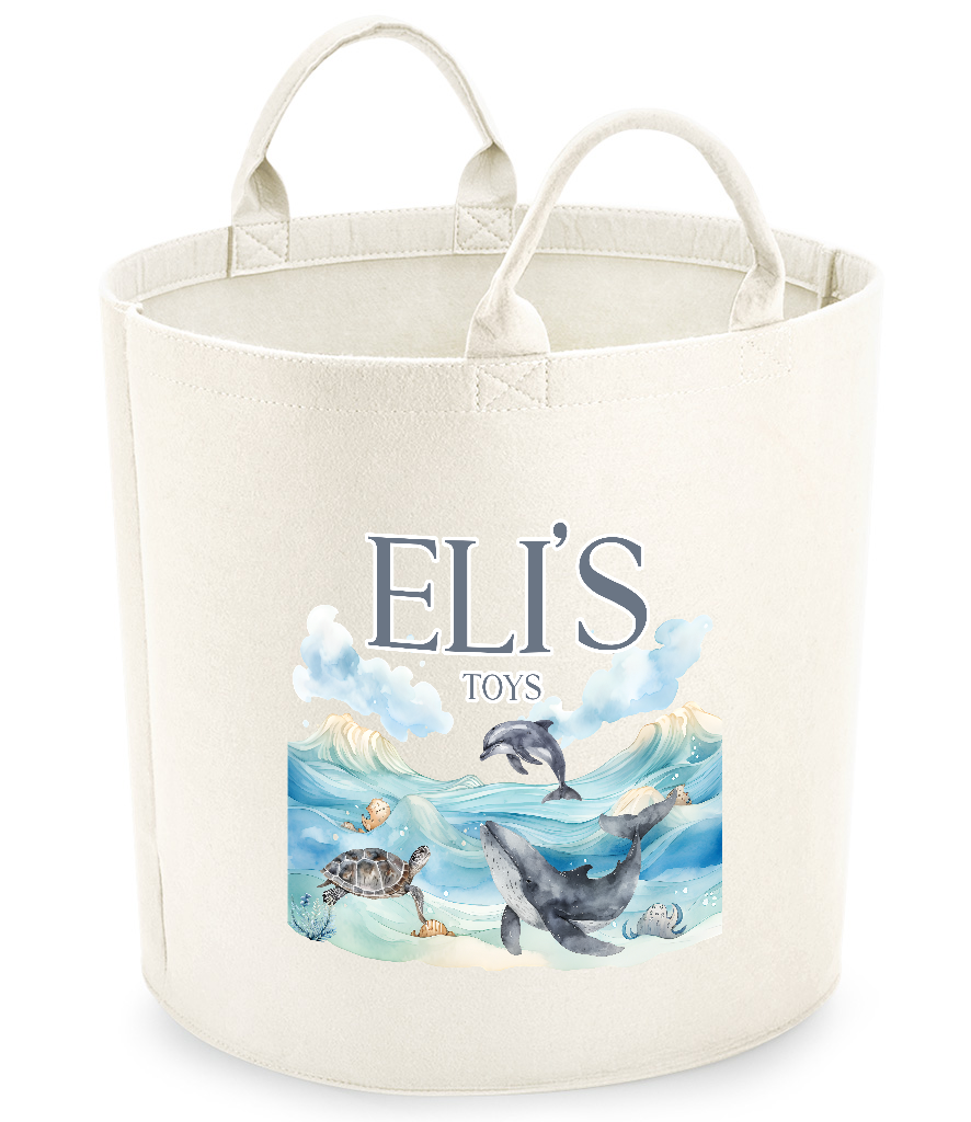 Ocean Toys Personalised Felt Storage Trug Tub