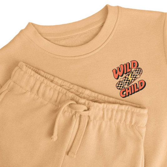 All Colours - Wild Child Skateboard Sweatshirt & Shorts Set